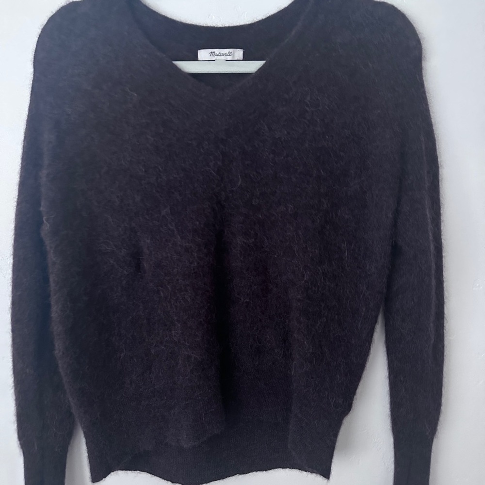 Madewell Alpaca V-Neck Sweater